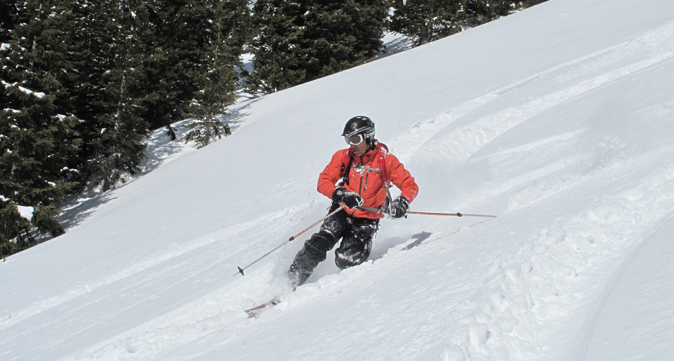 Tom Grimaldi skiing